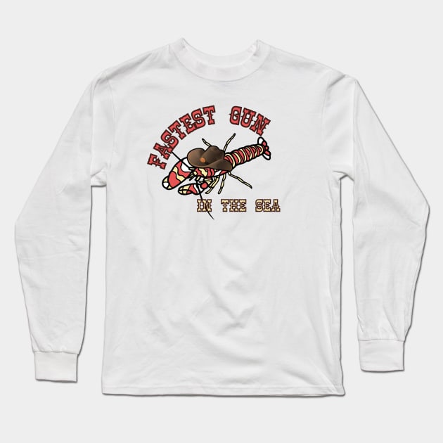 Pistol Shrimp Fastest Gun Western Style1 Long Sleeve T-Shirt by WildScience